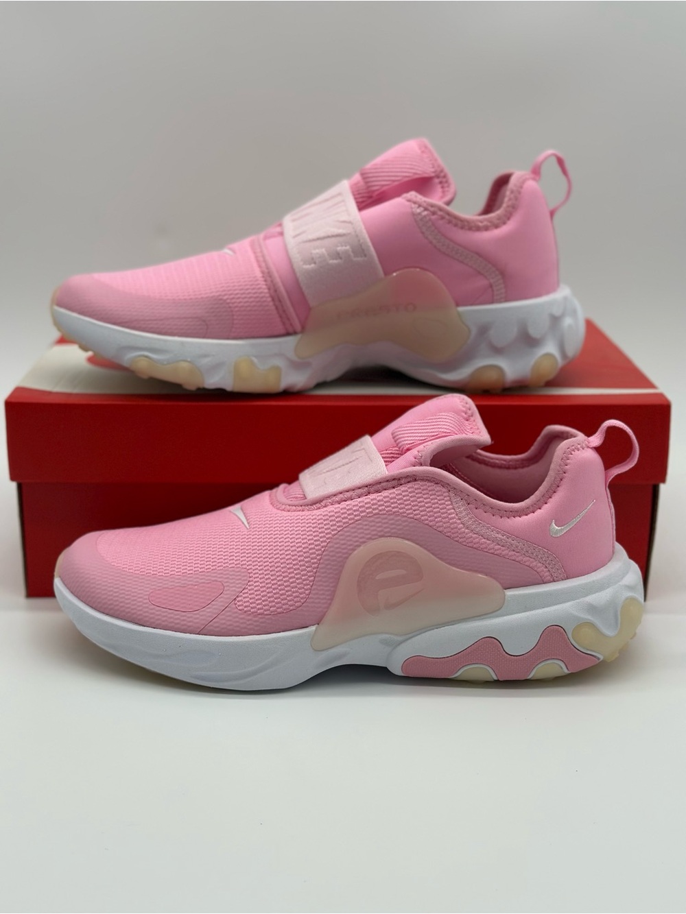 Nike Kids Pink Slip-On Sneakers with White Sole